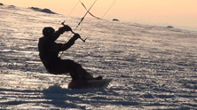 snowkiting in Bulgaria