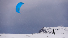 snowkiting in Bulgaria