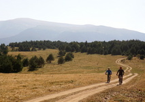 biking in govedartsi village, rila mountain